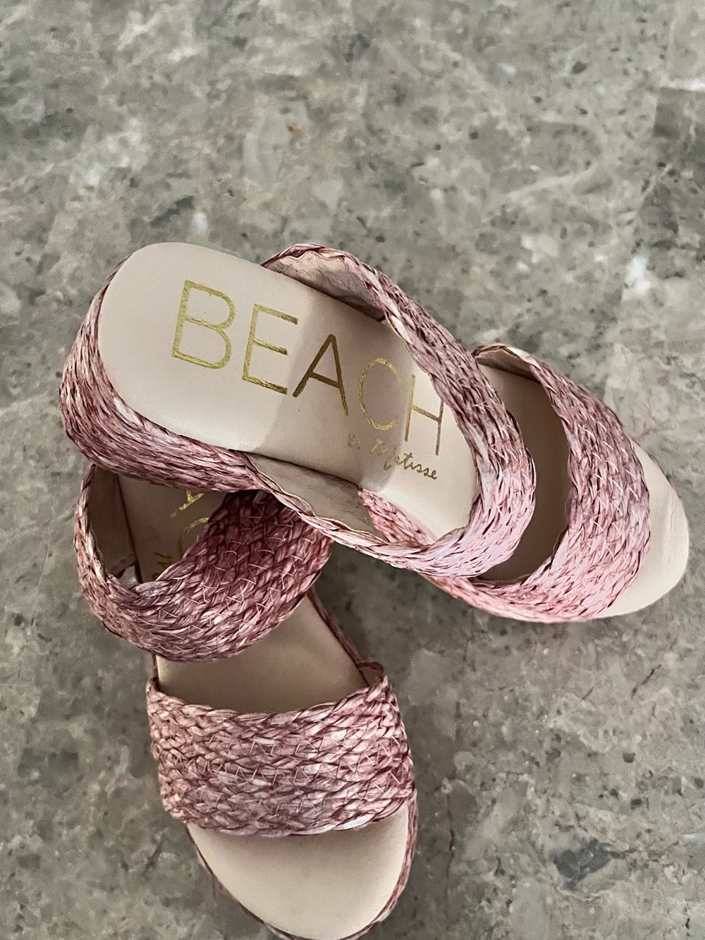 Beach by Matisse Pink Braided Slide Sandals